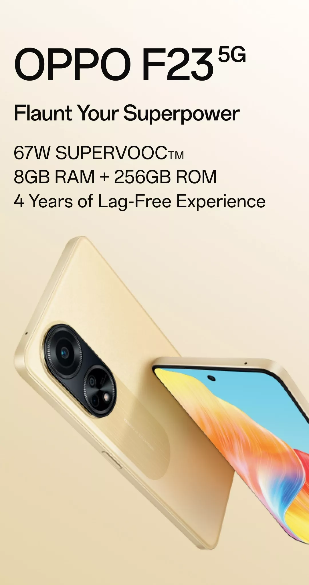 Oppo F23 5G : 6.72-inch Display